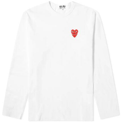 Comme Des Garcons Play Long Sleeve Overlapping Heart