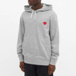 Comme des Garcons Play Pullover Grey Hoodie