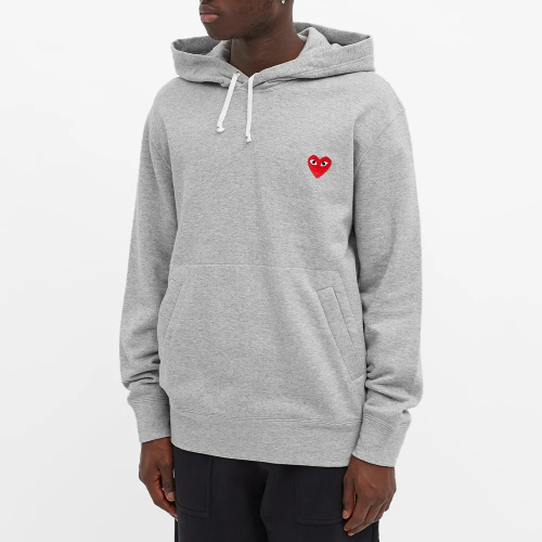 Comme des Garcons Play Pullover Grey Hoodie