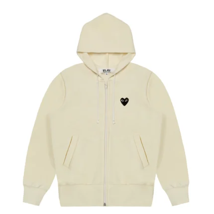 Play Comme des Garçons Hoodie with Big Hearts – Ivory