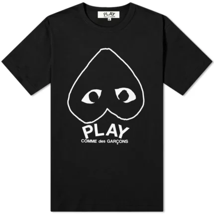 Comme Des Garcons Play Inverted Heart Logo Tee