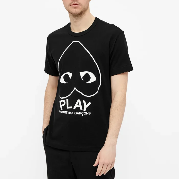 Comme Des Garcons Play Inverted Heart Logo Tee