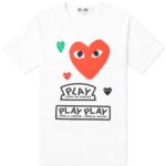 Comme Des Garcons Play Multi Logo Tee
