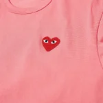 Comme Des Garcons Play Red Heart Tee Pink
