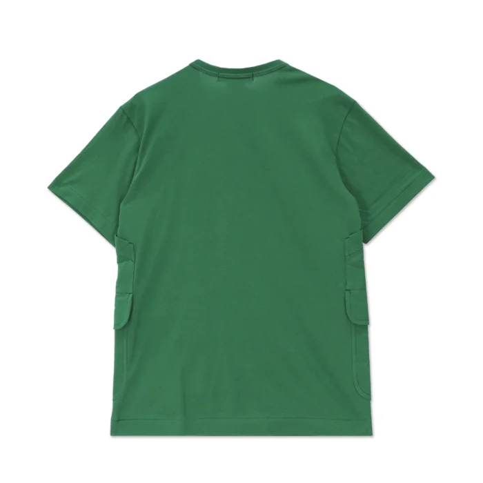GREEN CURVED PATCH POCKET T-SHIRT